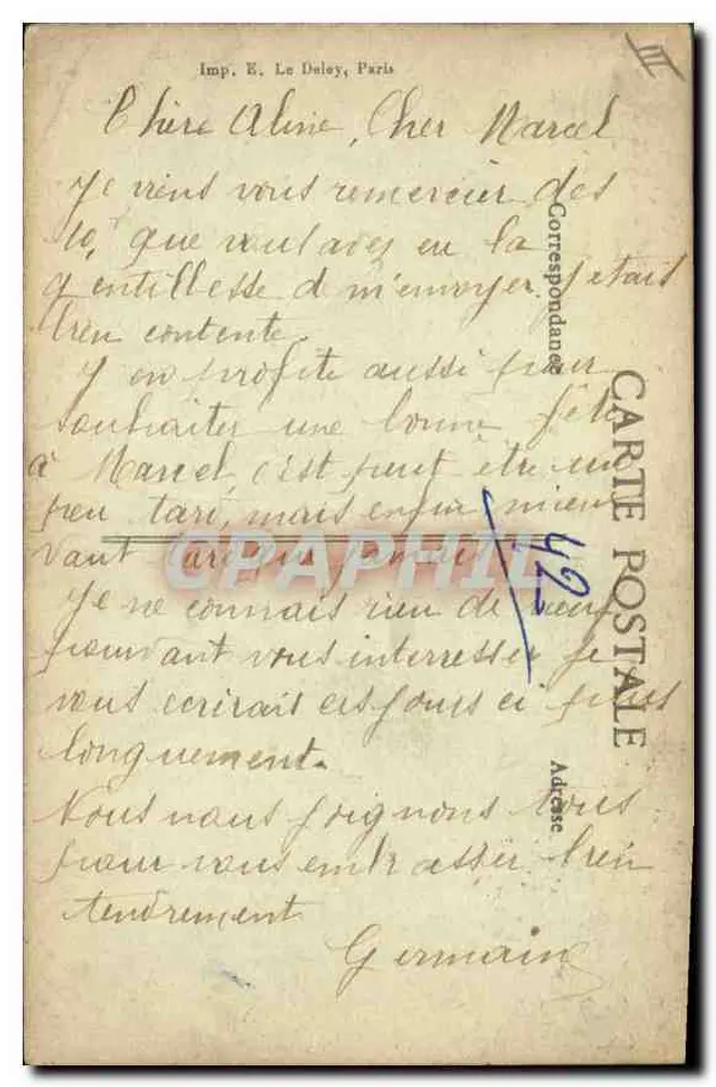 Cantal — A Auvergne pitoresca — Imp. E. Le Duley, Paris - Verso