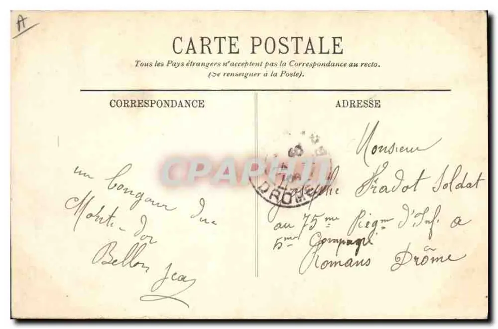 Tipos da Auvergne — Um Batismo — LL. - Verso