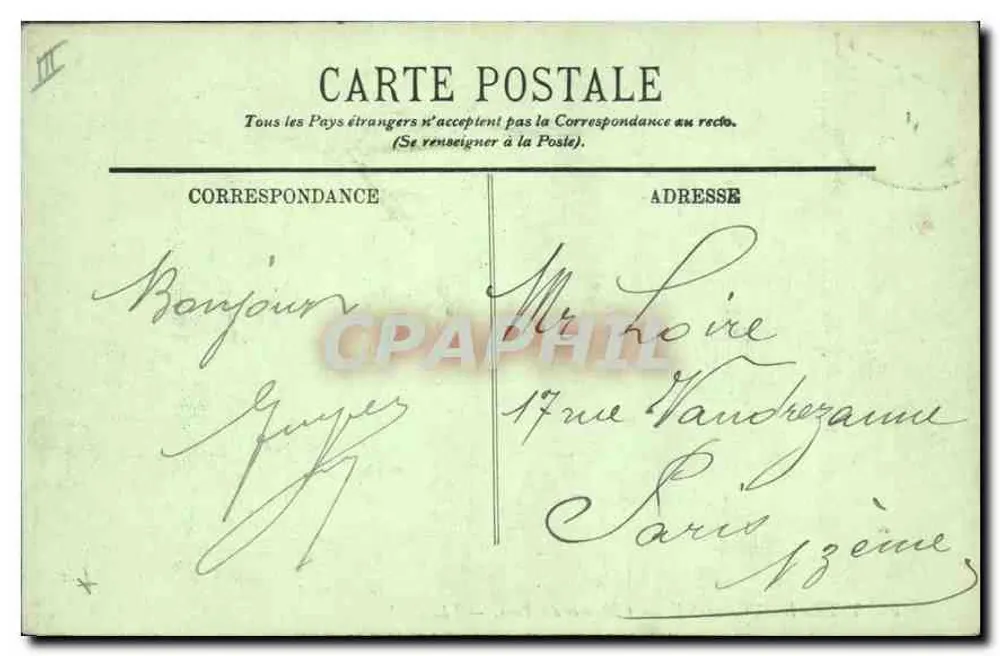 Tipos da Auvergne — Trajes do País — LL. n°26 - Verso