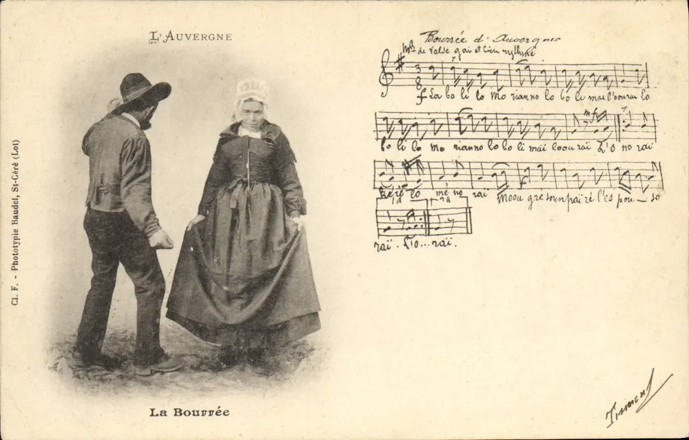 A Bourrée — Dança tradicional — Fototipia Baudel, St-Géré (Loir-et-Cher) - Frente