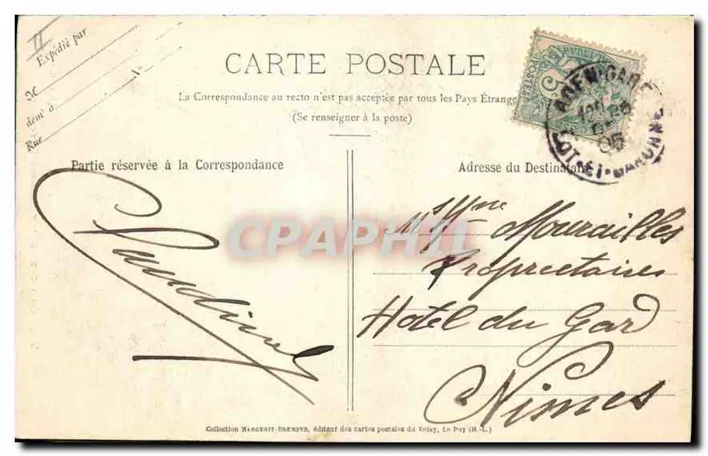 Tipo do velho camponês barbado das Cévennes — 'LE VELAY ILLUSTRÉ' 313 — Cliché M. B. - Rep. int. - Verso