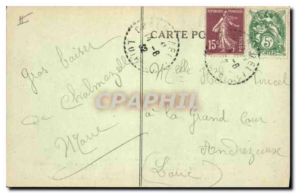 오베르뉴의 부레 — Notre-Auvergne, Puy-de-Dôme 지역 — M.C. n°6189 - 뒷면