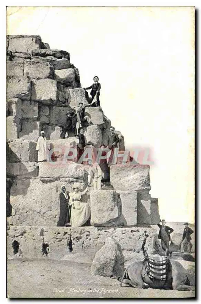 Cairo. Klimmen op de piramiden — Uitgever: Ephrémios Frères, Port Said - Voorkant