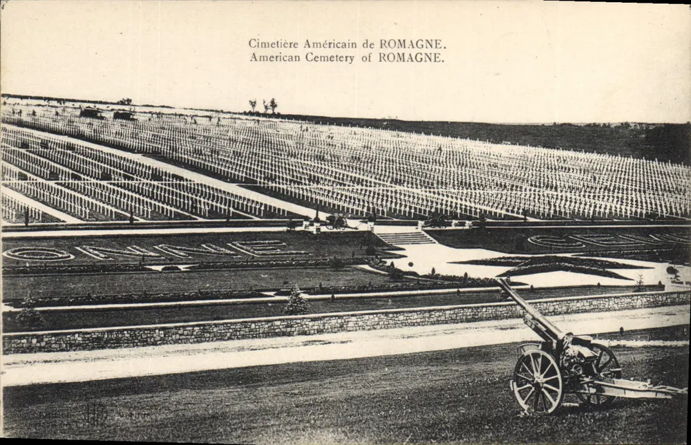 Amerikanischer Friedhof von Romagne — Panoramablick — Anonymer Verlag - Vorderseite
