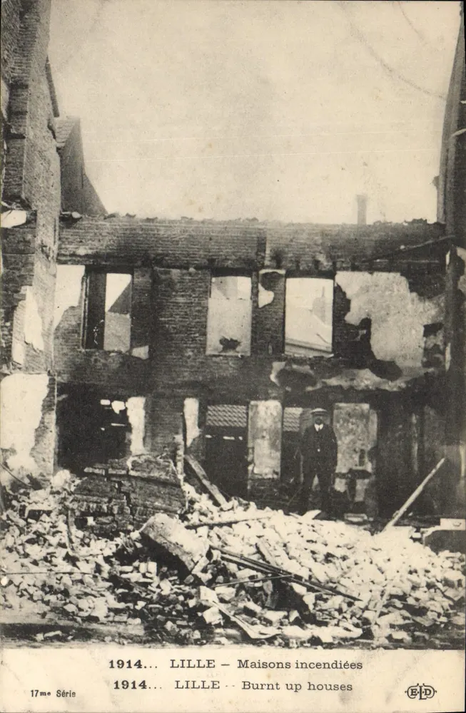 Lille — Casas incendiadas — 17ª Série — Editor E.P.D. - Frente