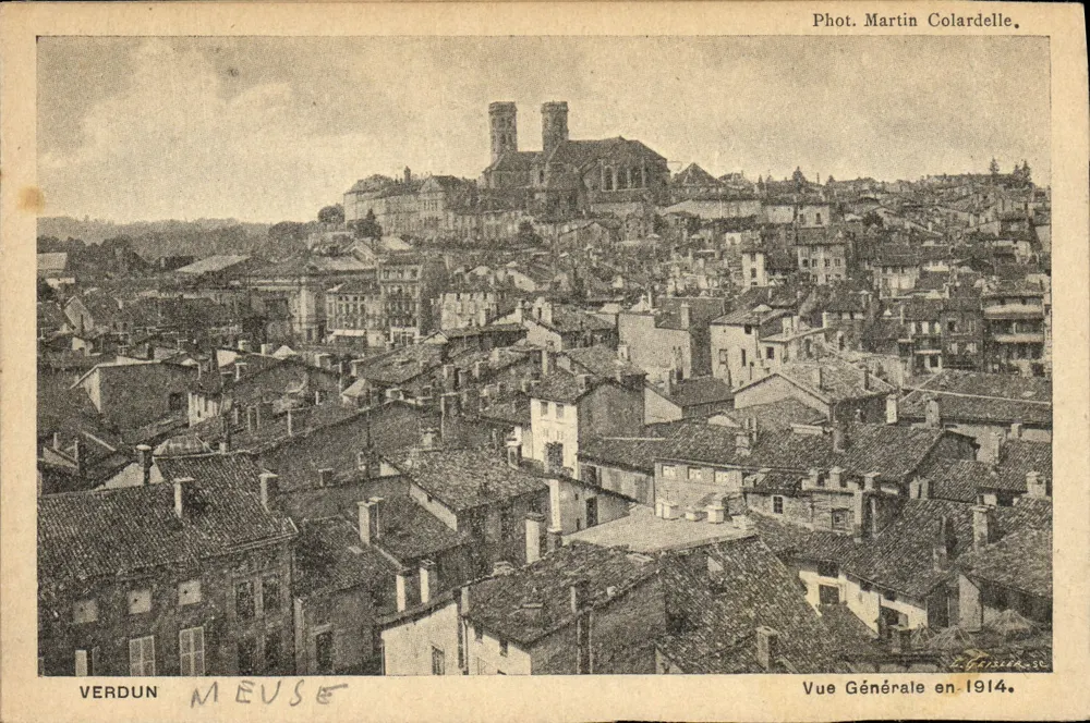 Verdun — allgemeiner Blick 1914 — Foto: Martin Colardelle - Vorderseite