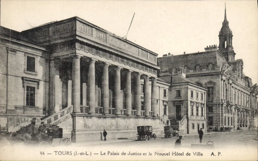 Tours (Loire-et-Loire) — Das Palais de Justice und das Neue Rathaus — A. P. - Vorderseite