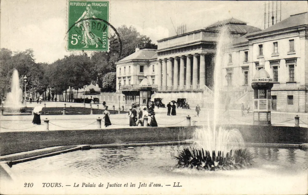 Tours — Das Palast der Justiz und die Fontänen — LL. - Vorderseite