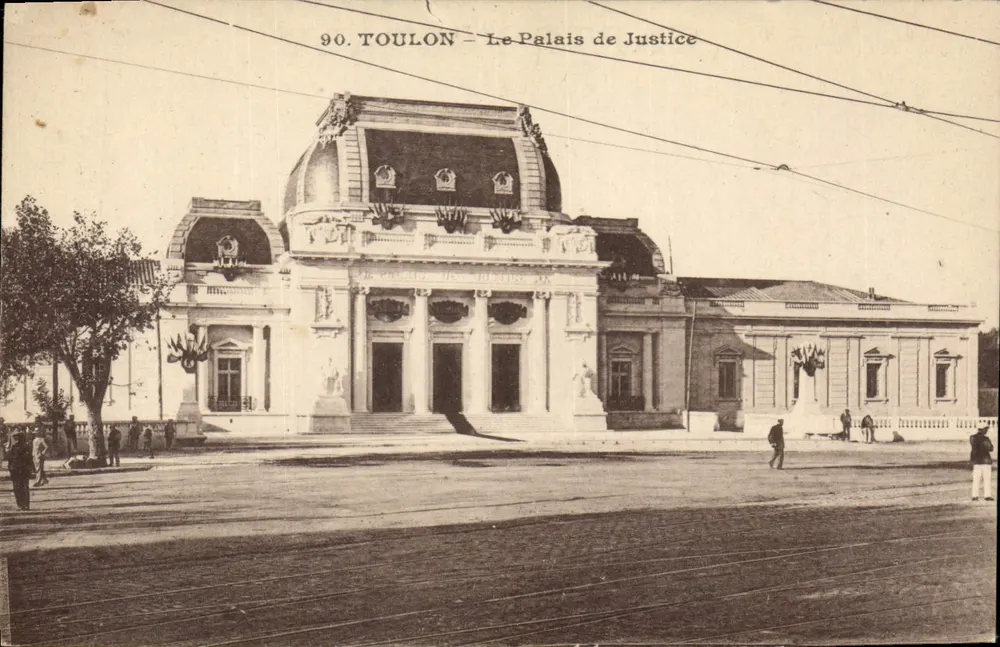 Toulon — El Palacio de Justicia — Imp. de la Côte d'Azur, Toulon - Anverso