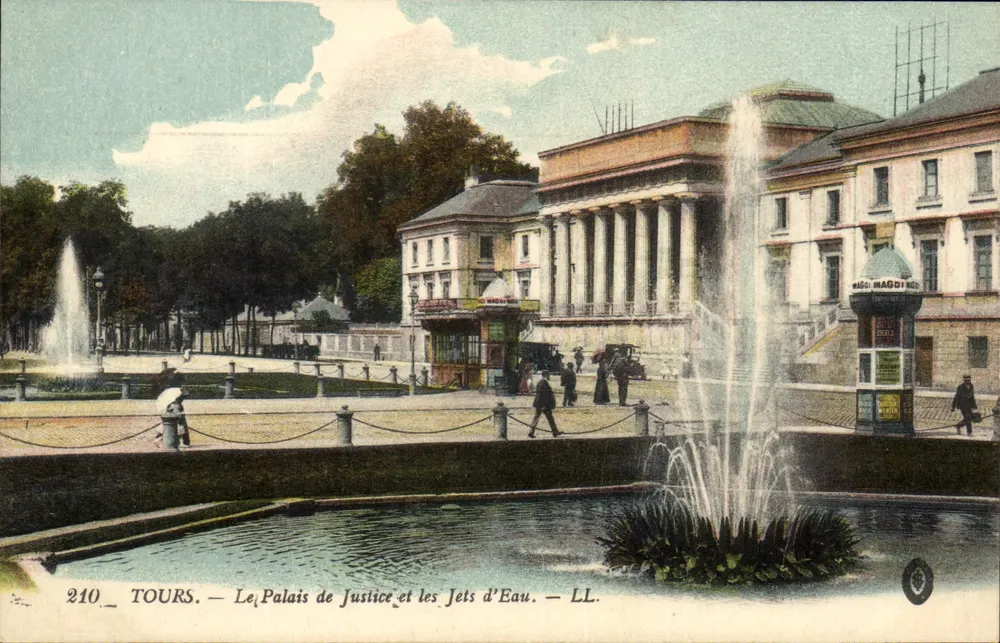 Tours — Das Palast der Justiz und die Fontänen — LL. — n° 210 - Vorderseite
