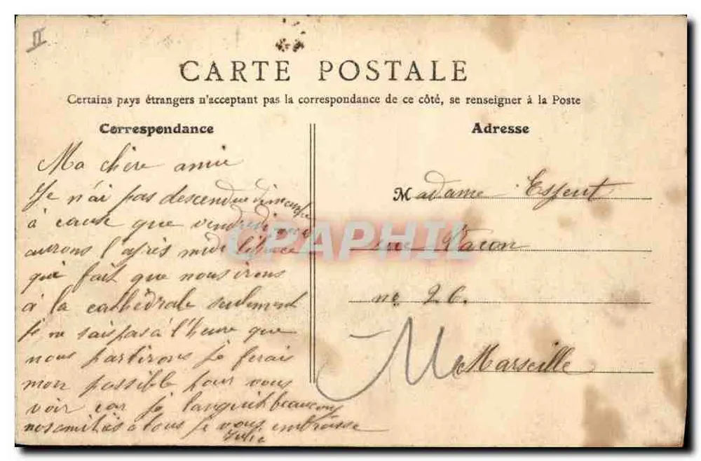 Toulouse - Palácio de Justiça — 95 — editor J. Pl. & Cie, Toulouse - Verso