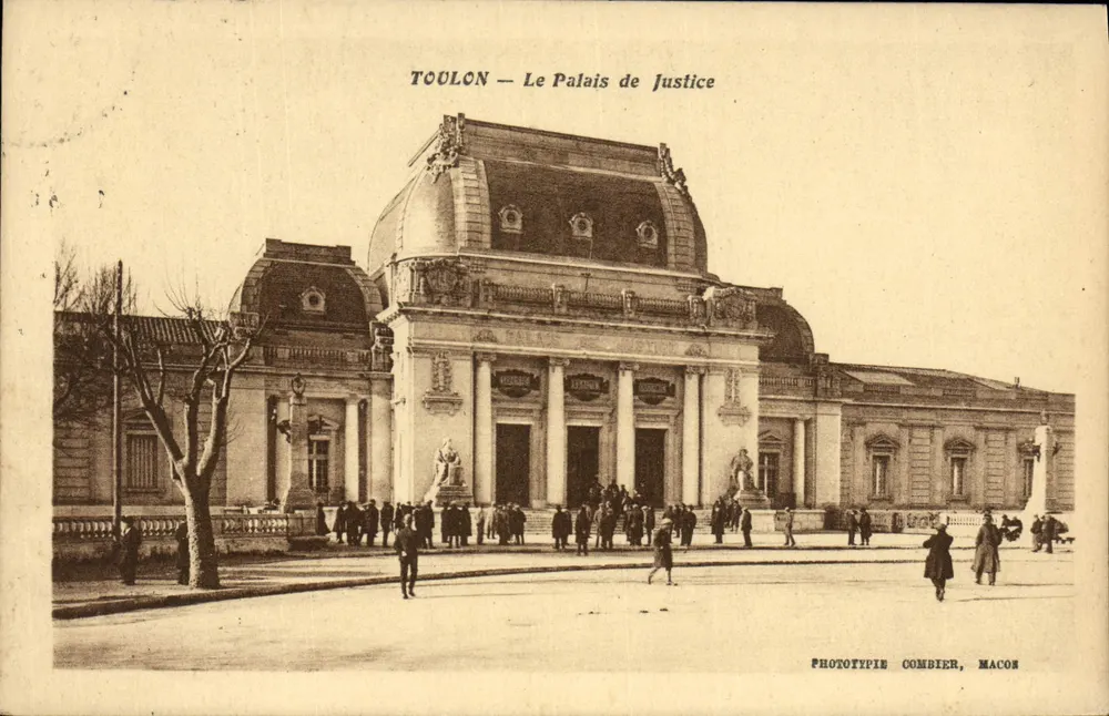 Toulon — O Palácio de Justiça — Fototipia Combier, Macon - Frente