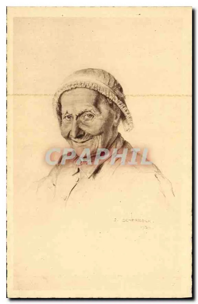 Portret starszej kobiety — S. Scherbeck, 1930 — Wydawnictwo Drukarni A. Humblot i Cie, Nancy - Awers