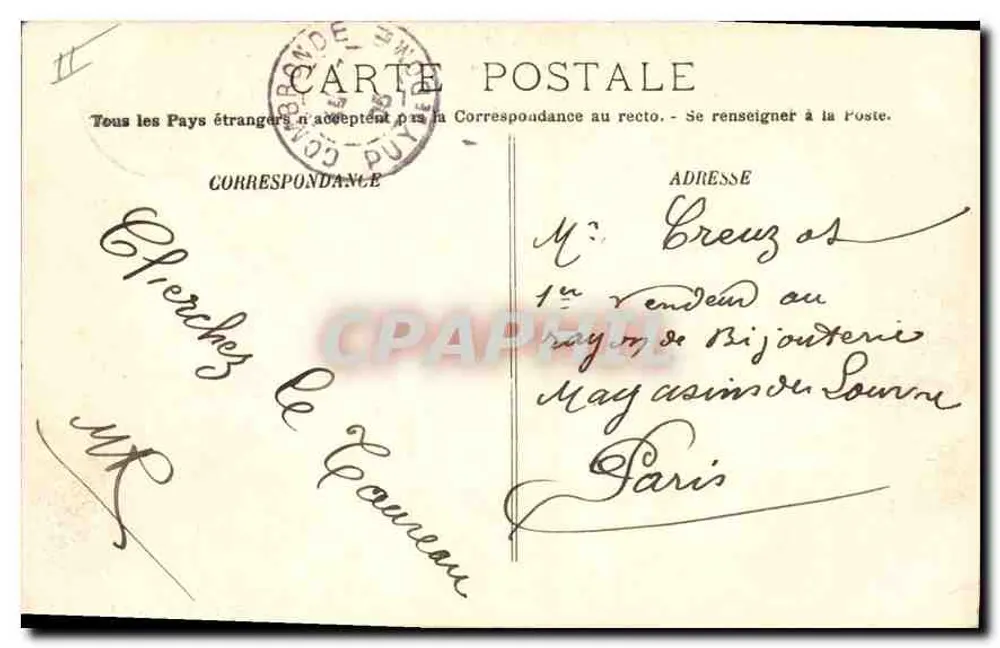 Pittoreske Auvergne — Kühe auf der Weide — Compromont (Puy-de-Dôme) Nr. 4020 - Rückseite