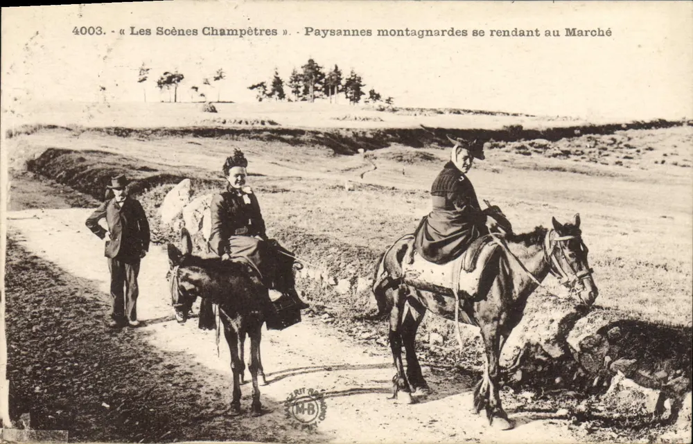 Bergbauern auf dem Weg zum Markt — Landschaftsszenen — Éditions L'Art Margéri-Baumard, n°4003 - Vorderseite