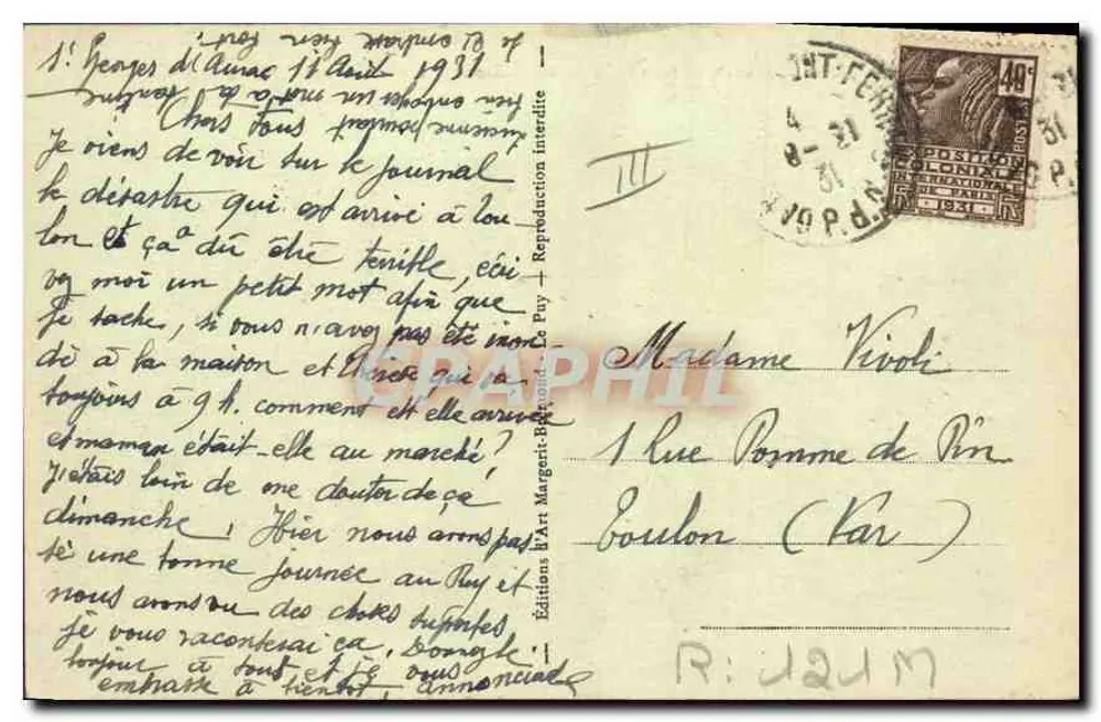 Bergbauern auf dem Weg zum Markt — Landschaftsszenen — Éditions L'Art Margéri-Baumard, n°4003 - Rückseite