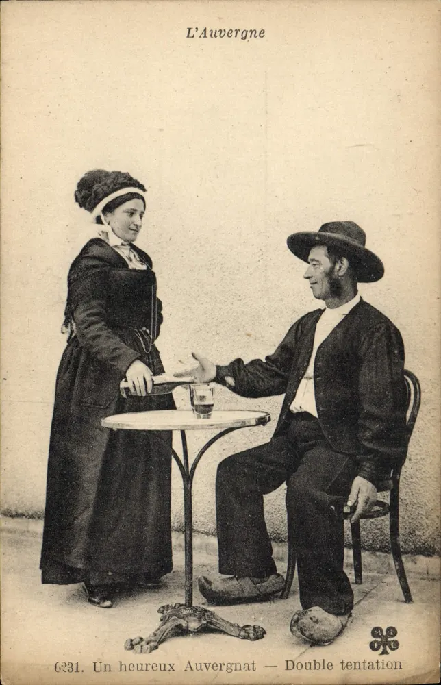 Um feliz Auvergnat — Dupla tentação — A Auvergne, n°6231 - Frente