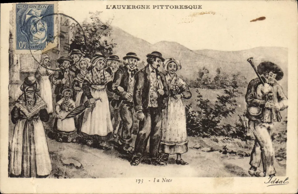 De pittoreske Auvergne — De Huwelijk — Uitgave Ideale - Voorkant