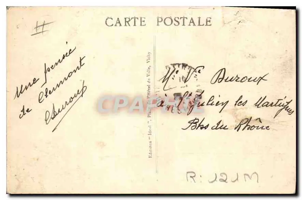 De pittoreske Auvergne — De Huwelijk — Uitgave Ideale - Achterkant