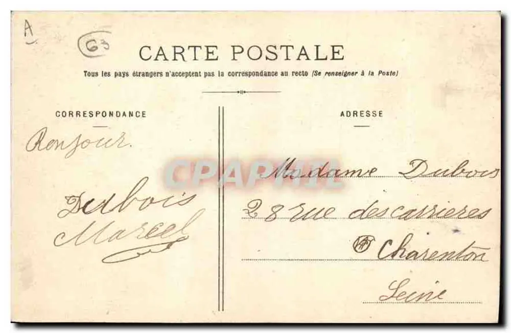 Auvergne — Retorno dos Campos — Imp. Boucheron e Vessely - Verso
