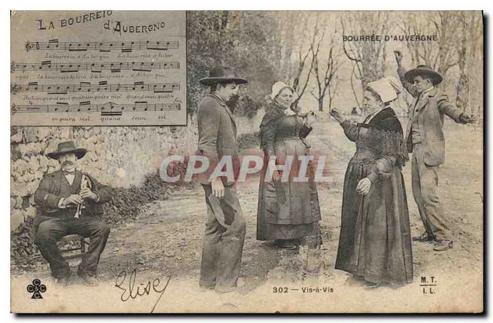 Bourrée d'Auvergne — scène van dans en muziek — M.T. I.L. n°302 Vis-à-Vis - Voorkant