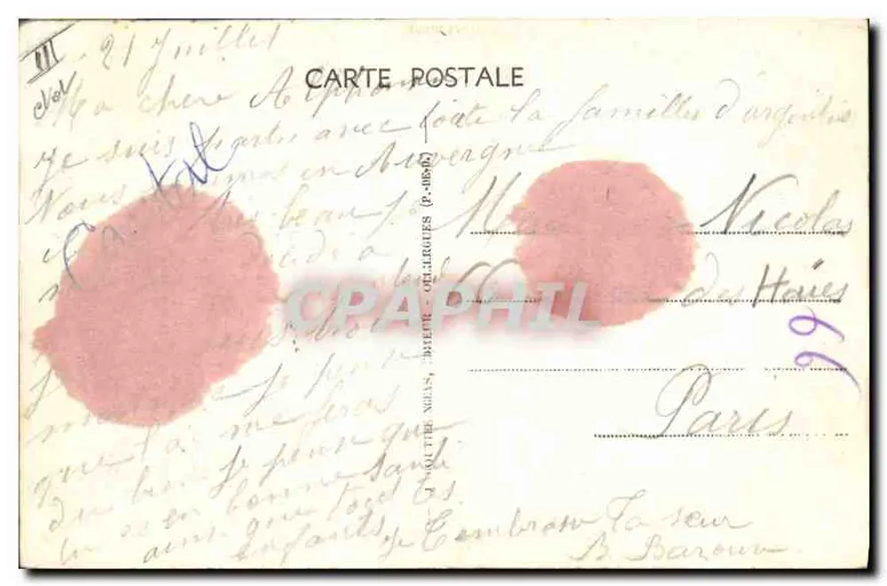 L'Auvergne — Scene Rurali — G. D'O. 1041 - Verso