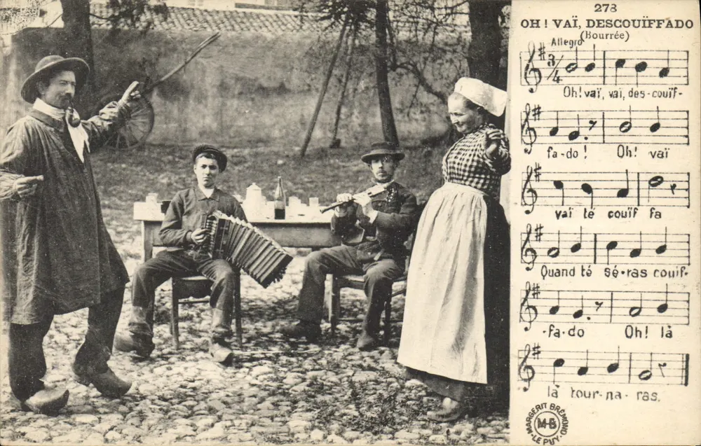 Músicos ao ar livre — Oh! Vai, Descouïffado (Bourrée) — Editor G. Brémond, n°273 - Frente