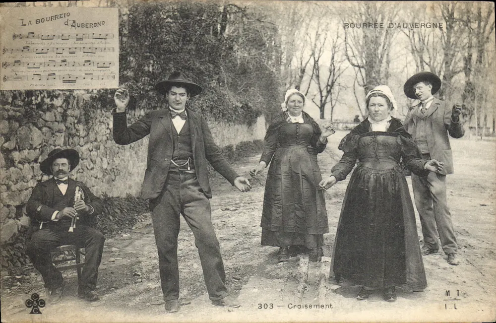 Bourrée da Auvergne — Dança tradicional — I.L. n°303, Cruzeiro - Frente