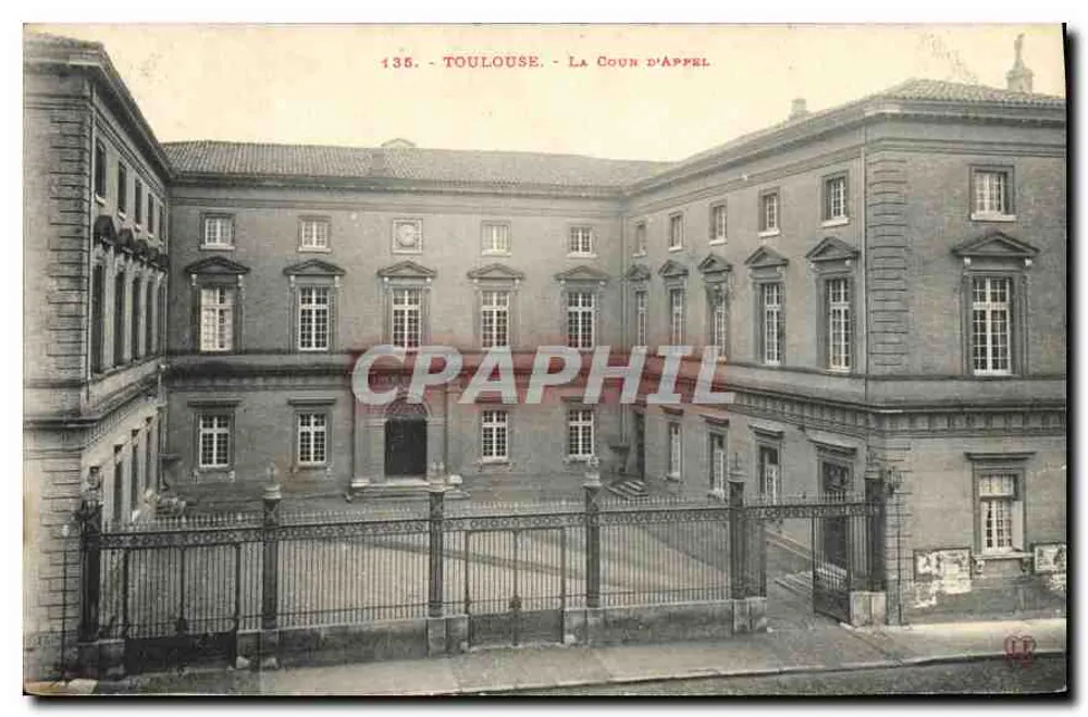 Toulouse - A Corte de Apelação — editor L. F. (L. F. no canto inferior direito) n° 135 - Frente