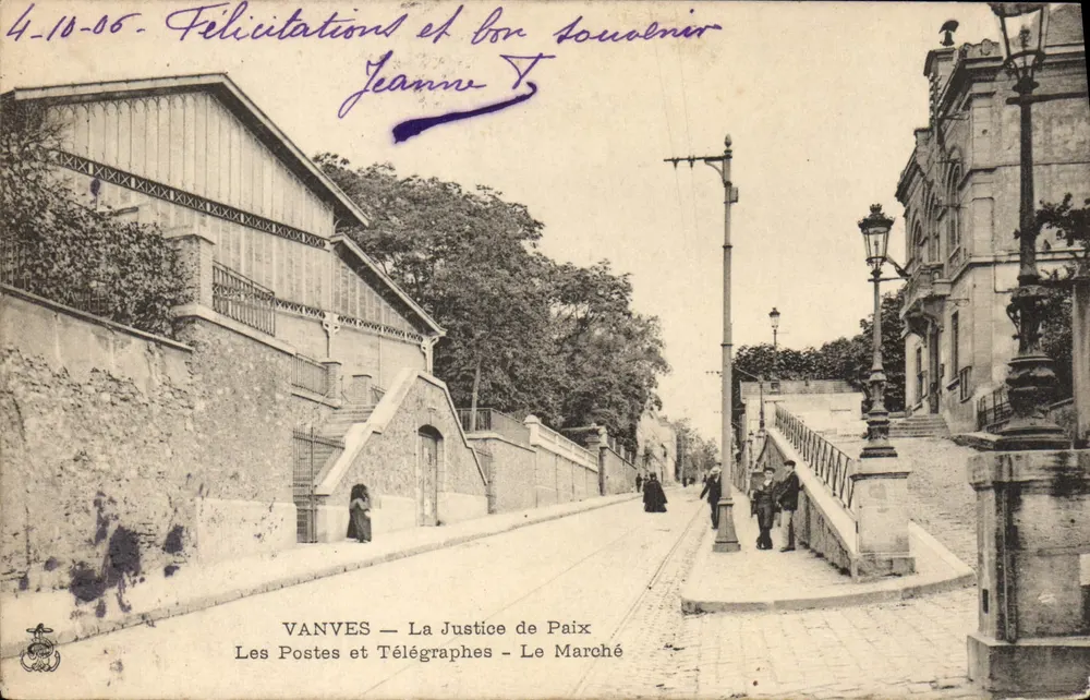 Vanves — La Justice de Paix — Les Postes et Télégraphes — Le Marché - Vorderseite