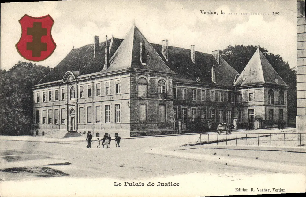 O Palácio de Justiça — Verdun — Edição R. Vacher, Verdun - Frente