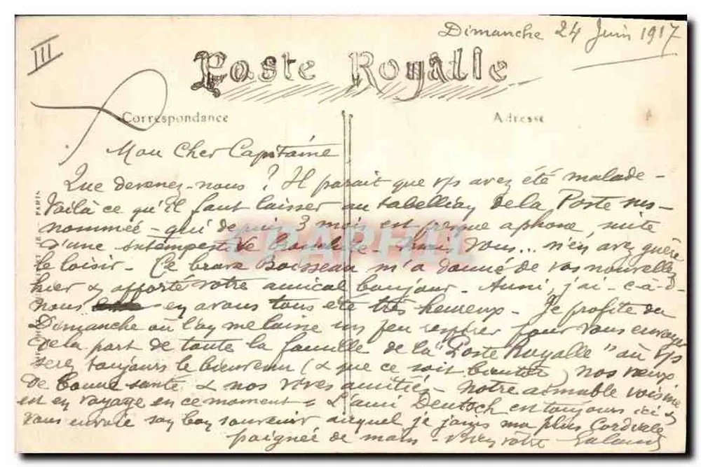 Vermenton (Yonne) — Ansicht der Justiz de Paix und der Nationalstraße — Toulot, Edjt. Auxerre - Rückseite