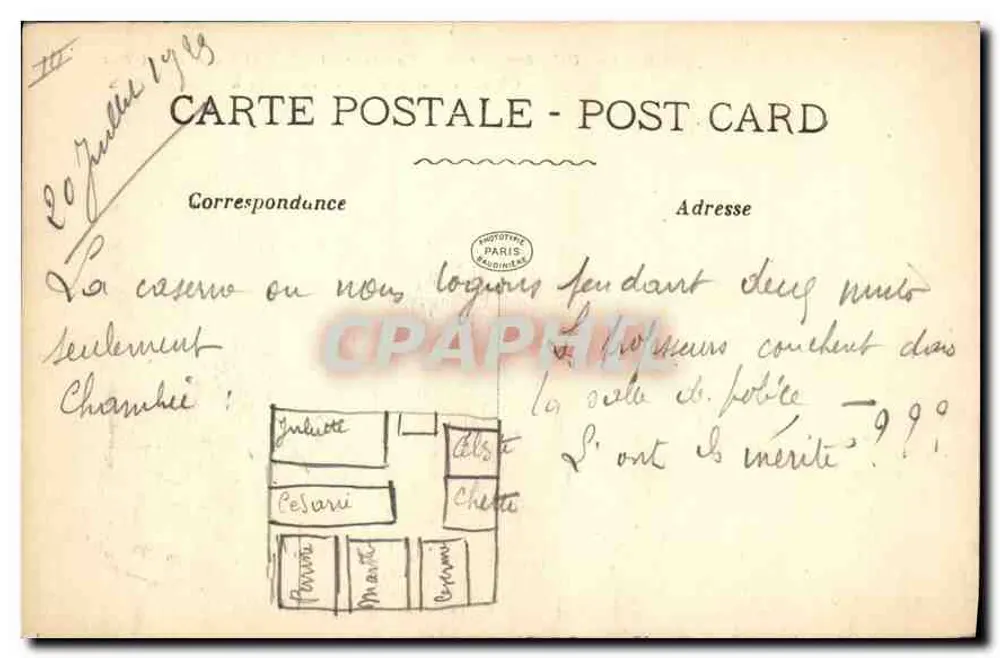 Beschossenes Verdun — Gerichtsgebäude und Kasernen St-Paul — La Tensée - Rückseite