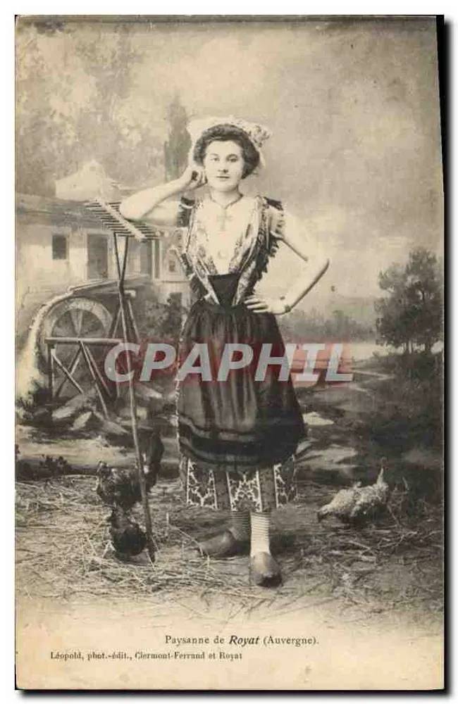 Contadina di Royat (Auvergne) — Léopold, fotografo-editore, Clermont-Ferrand e Royat - Recto