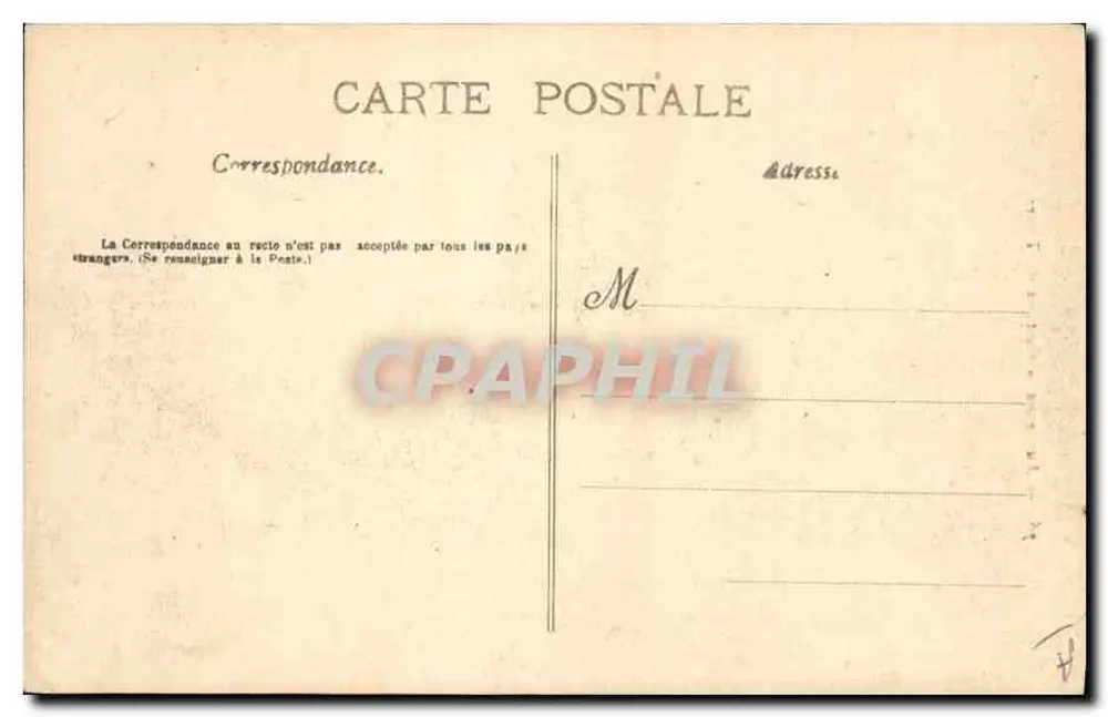 Auvergne — Traje de Thiers — Editor não identificado, n° 75 - Verso