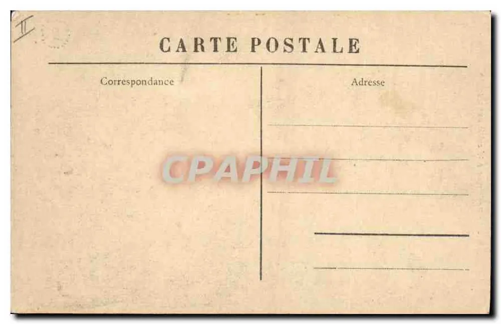 A Camponesa com a coifa auvergnata — série 3550 — editor não identificado - Verso