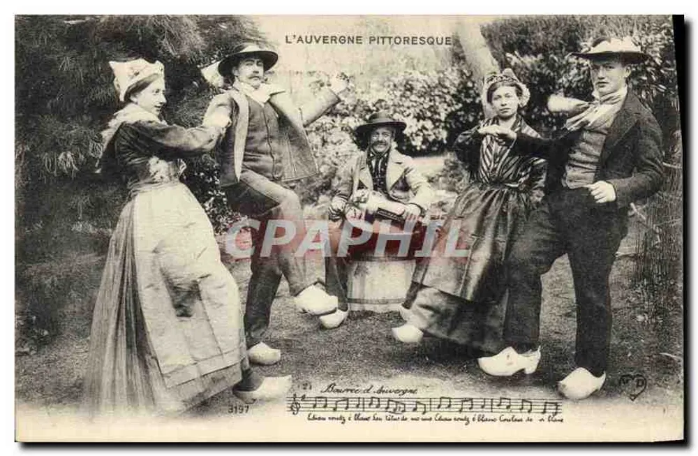 De pittoreske Auvergne — Traditionele dans — serie 3197 - Voorkant