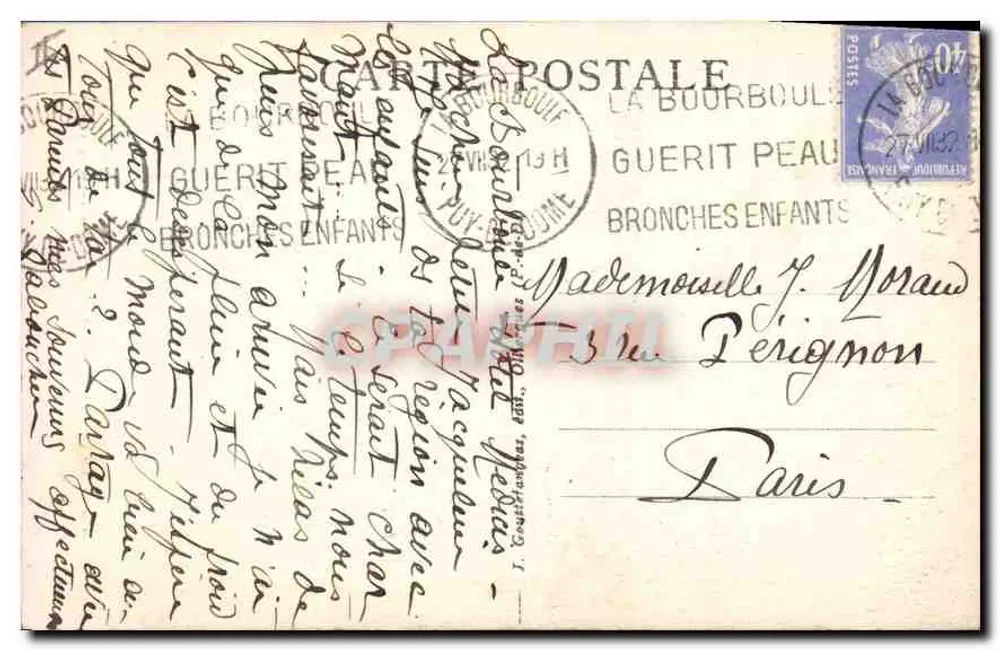 Auvergne — Reiche Bauern — g. d'o. - 1027 - Rückseite