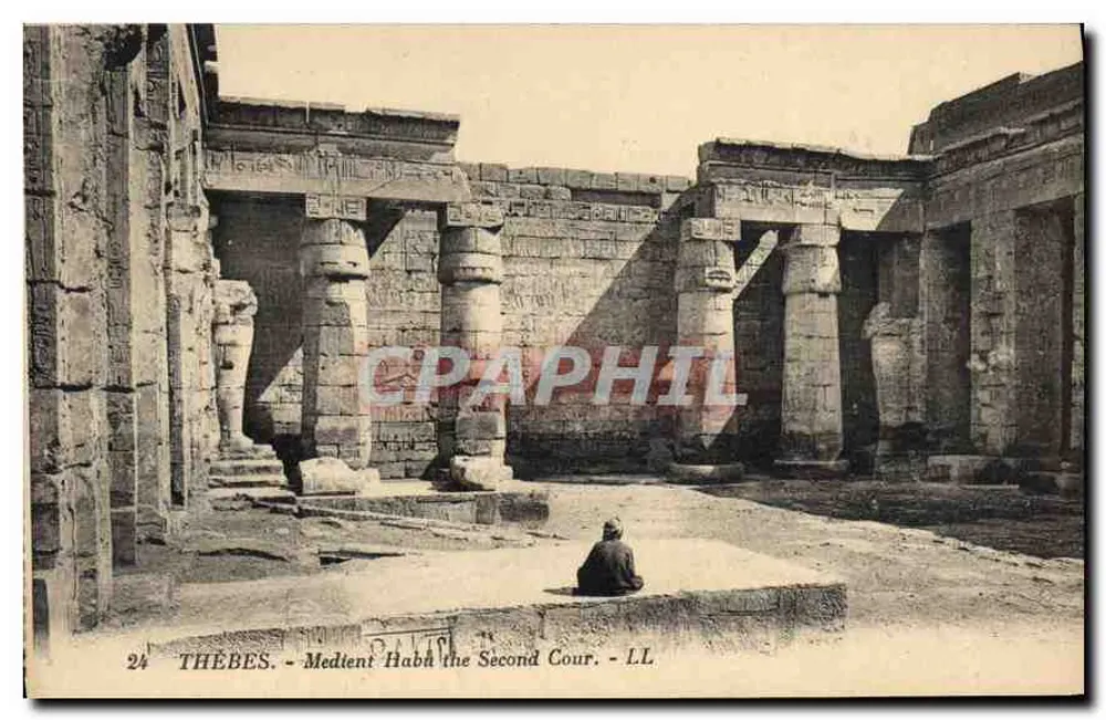Theben - Medinet Habou, der zweite Hof - Lévy et Meurin, Paris - Vorderseite