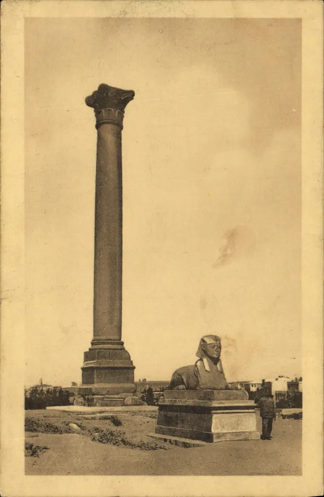 Alexandria — Coluna de Pompéia e Esfinge — editor desconhecido, número de série não visível - Frente