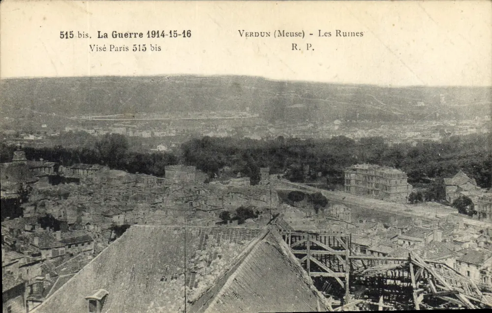 Verdun (Meuse) - Die Ruinen 1914-15-16 — R. P. — Visé Paris 515 bis - Vorderseite