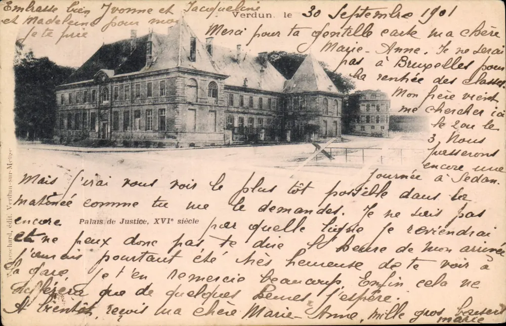 앤티크 엽서 베르됭 정의소 16세기 - 앞면