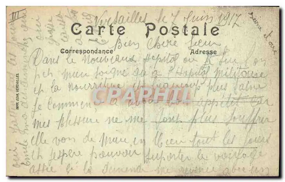 Versailles — Das Rathaus und das Handelsgericht — Ansichtskarte Nr. 415 - Rückseite