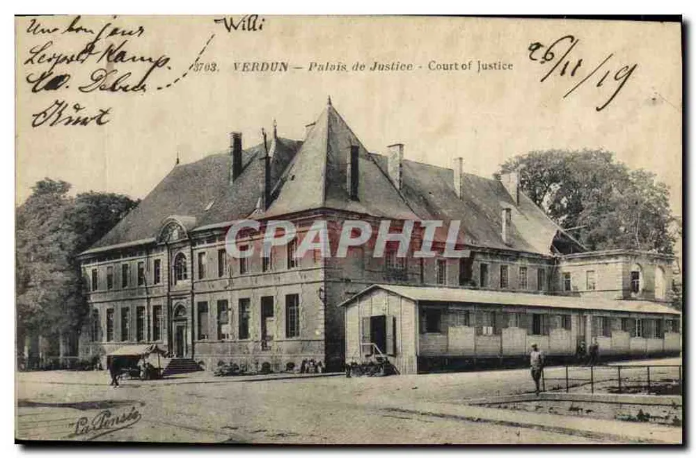 Verdun — Palácio de Justiça — Tribunal de Justiça — editor P. Bensée - Frente