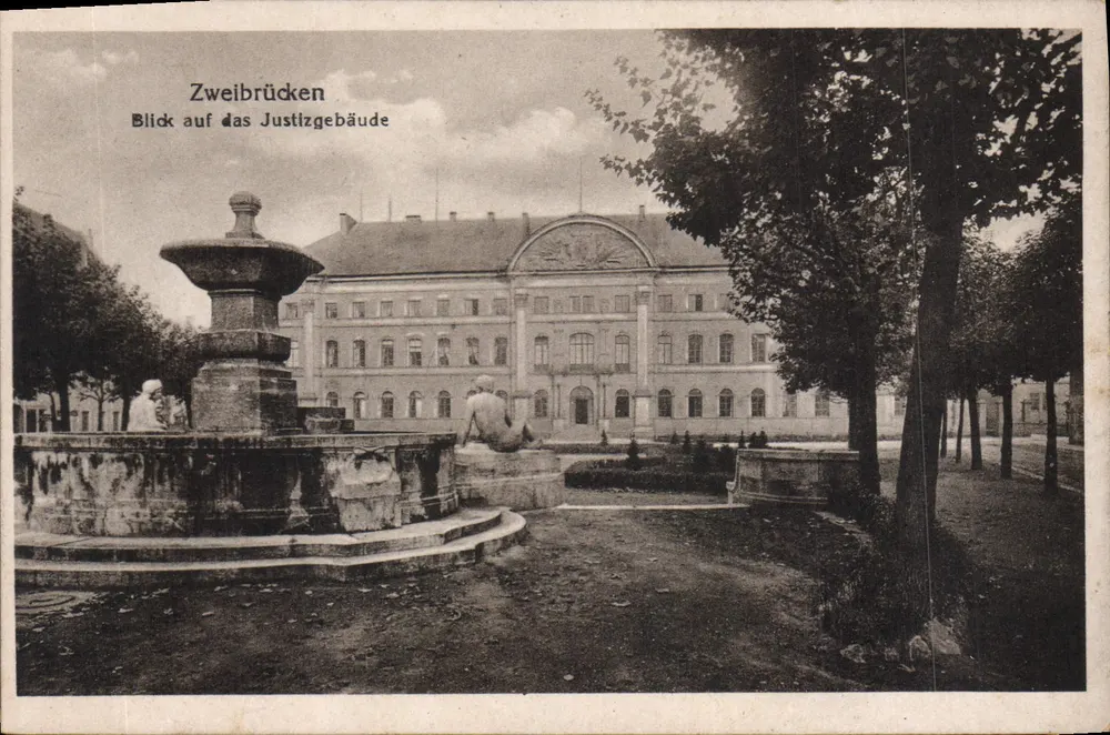 Zweibrücken — Blick auf das Justizgebäude — Verleger unbekannt - Vorderseite