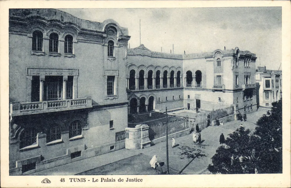 TUNIS - O Palácio de Justiça — n° 48 — editor não visível - Frente
