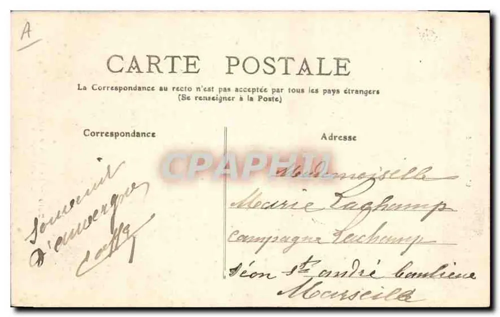 Auvergne — Die Schöne aus Auvergne — Festkleidung — M.T. I.L. n°2610 - Rückseite