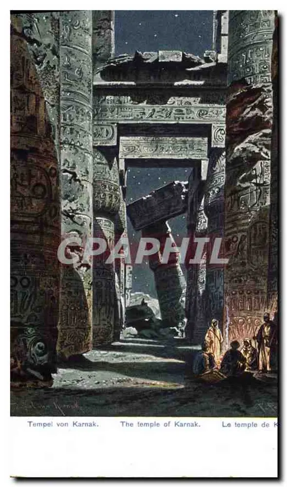 कर्नाक का मंदिर — रात की दृश्य — अज्ञात प्रकाशक, श्रृंखला 672, संख्या 5 - आगे