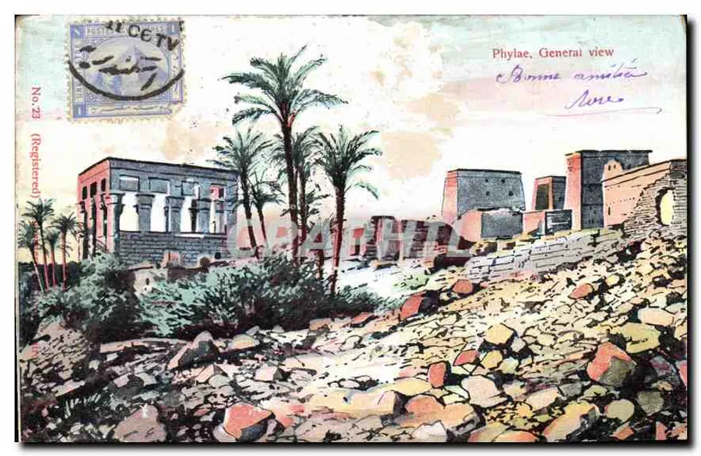 Phylae, Vista geral — No.23 (Registrado) — Editor não visível - Frente