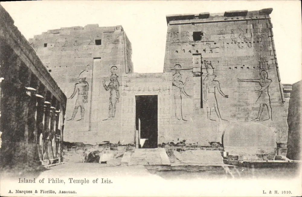 Insel Philae, Tempel der Isis — A. Marquez & Fiorillo, Assouan. L & H 1010. - Vorderseite